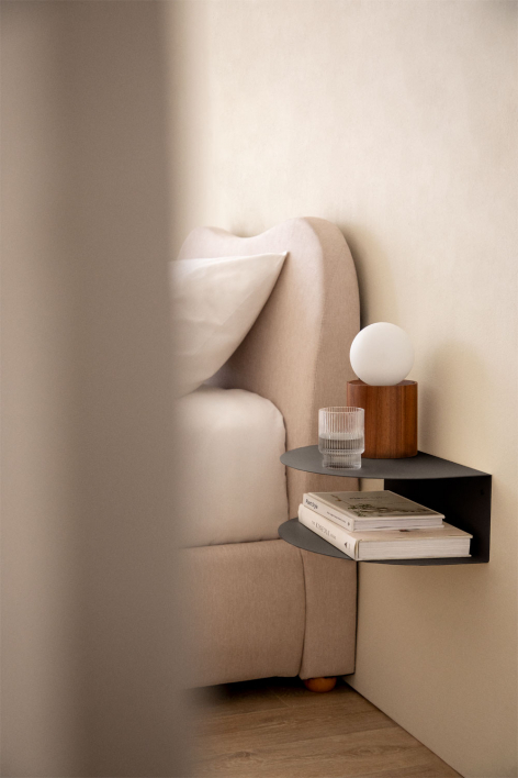 Taifa floating bedside table in stainless steel