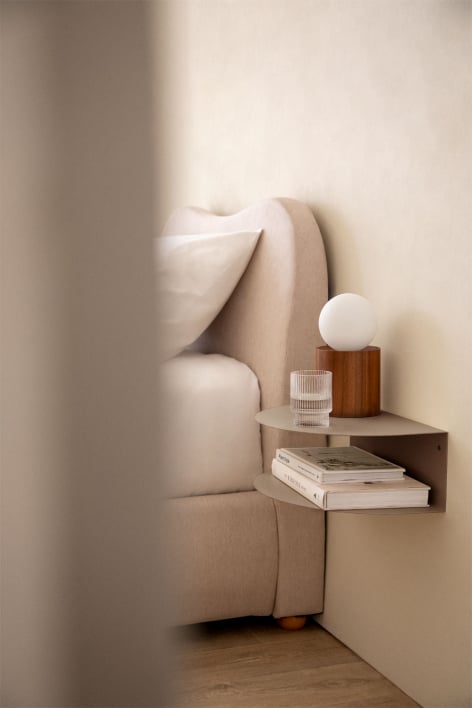 Taifa floating bedside table in stainless steel