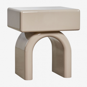 Rectangular Bedside Table 50x40 Cm In Volire Mdf Moka Brown - Sklum