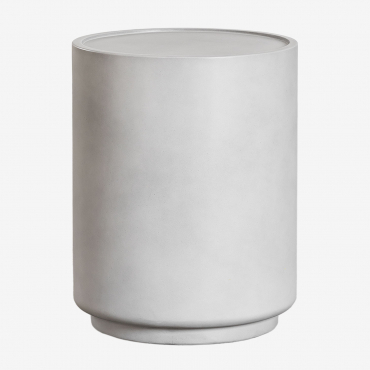 Round Bedside Table Ø35 Cm In Darwys Cement Sand Grey - Sklum
