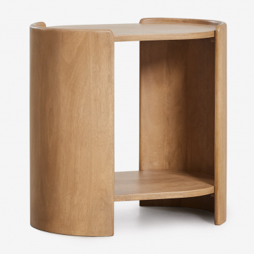 Oval Bedside Table 50x35 Cm In Sidney Mango Wood Mango Wood - Sklum