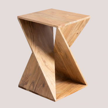 Square Bedside Table 40x40 Cm In Acacia Wood Gorvea Acacia Brown - Sklum