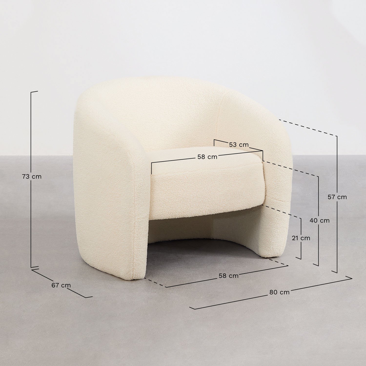 Pack of 2 Gombren armchairs, medidas