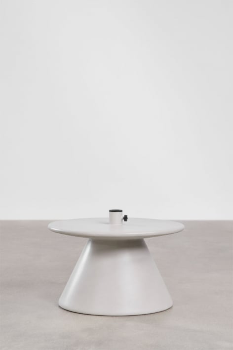 Darwys round concrete umbrella base with integrated table