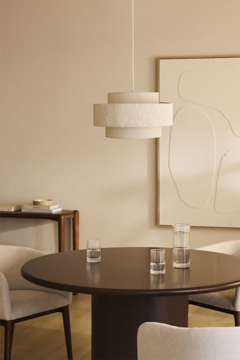 Lumira pendant ceiling lamp - Gardenia White - Beige Linen