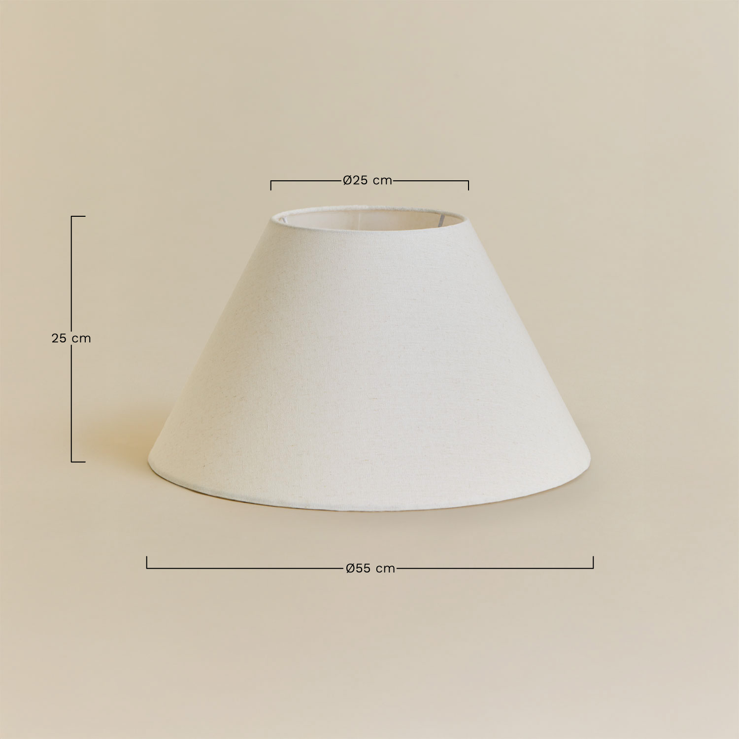 Menorca linen lamp shade, medidas