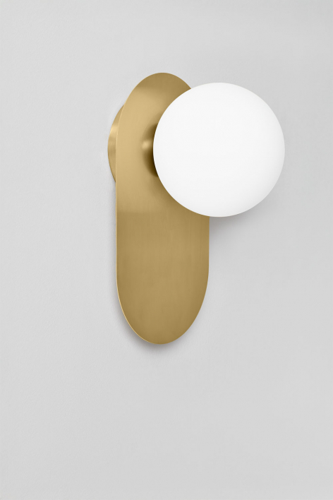 Nacariel stainless steel and glass wall light - Golden