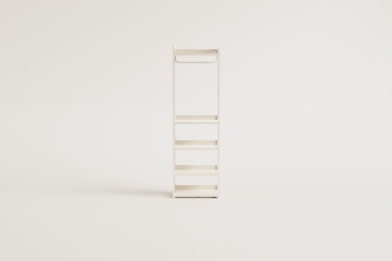 Open wardrobe with iron shelves Velunis