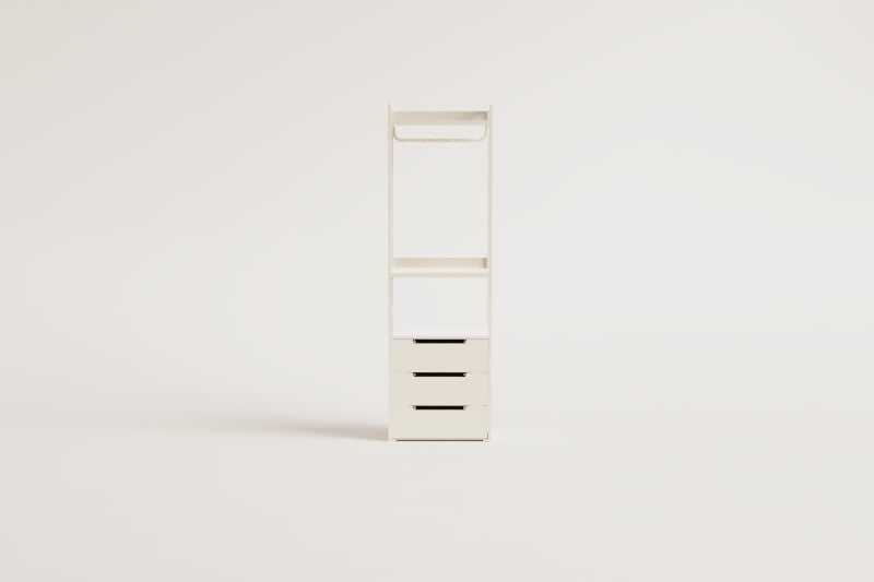 Velunis iron open wardrobe with drawers