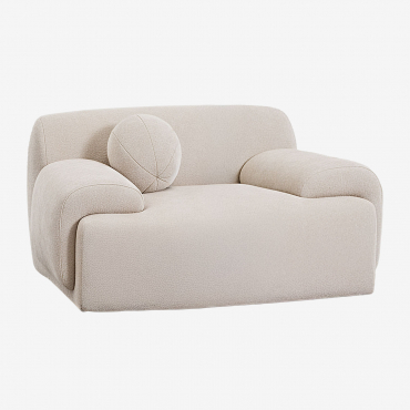 Shirina Upholstered Armchair Beige Tapioca Chenille - Sklum
