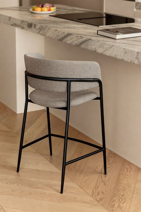 Nalon upholstered high stool - Fabric Sand Brown