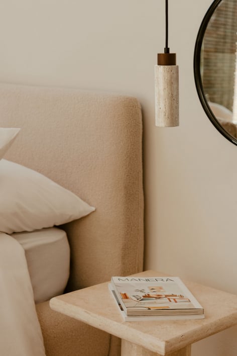 Davise Ø6.5 cm travertine pendant ceiling lamp