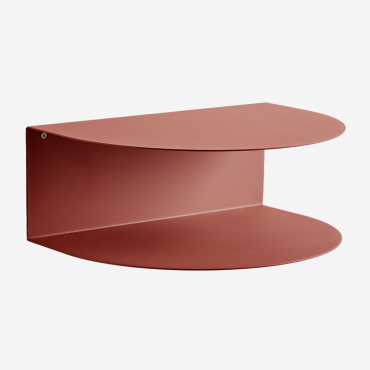Pack Of 2 Floating Bedside Tables In Taifa Steel Terracota - Sklum