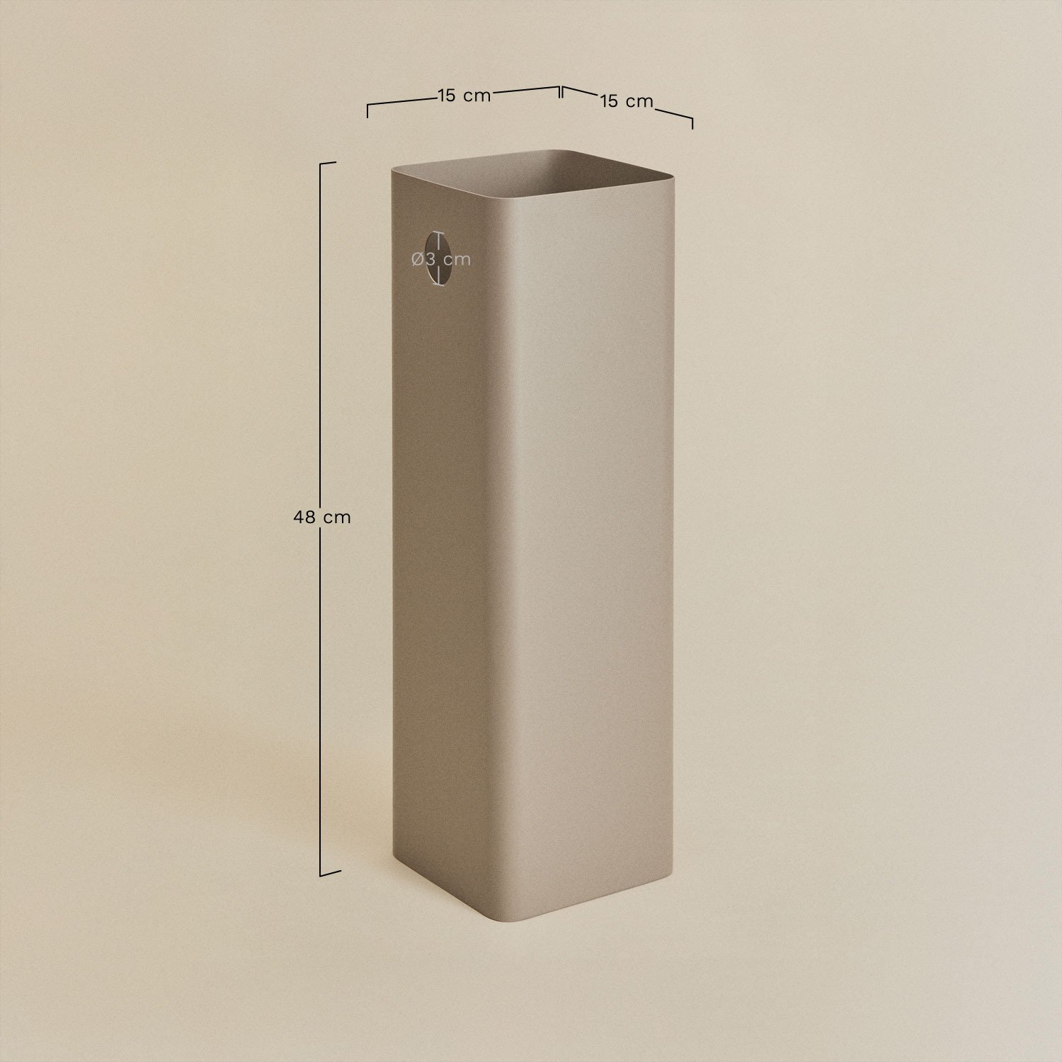 Torimbia stainless steel umbrella stand, medidas