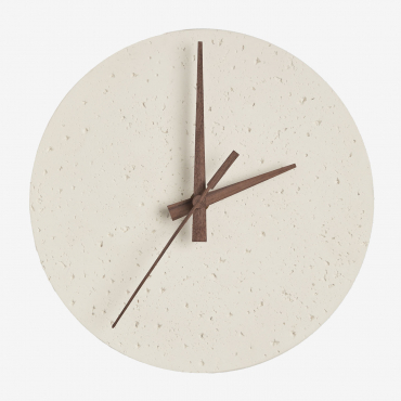 Relyo Ø25 Cement Wall Clock White - Sklum