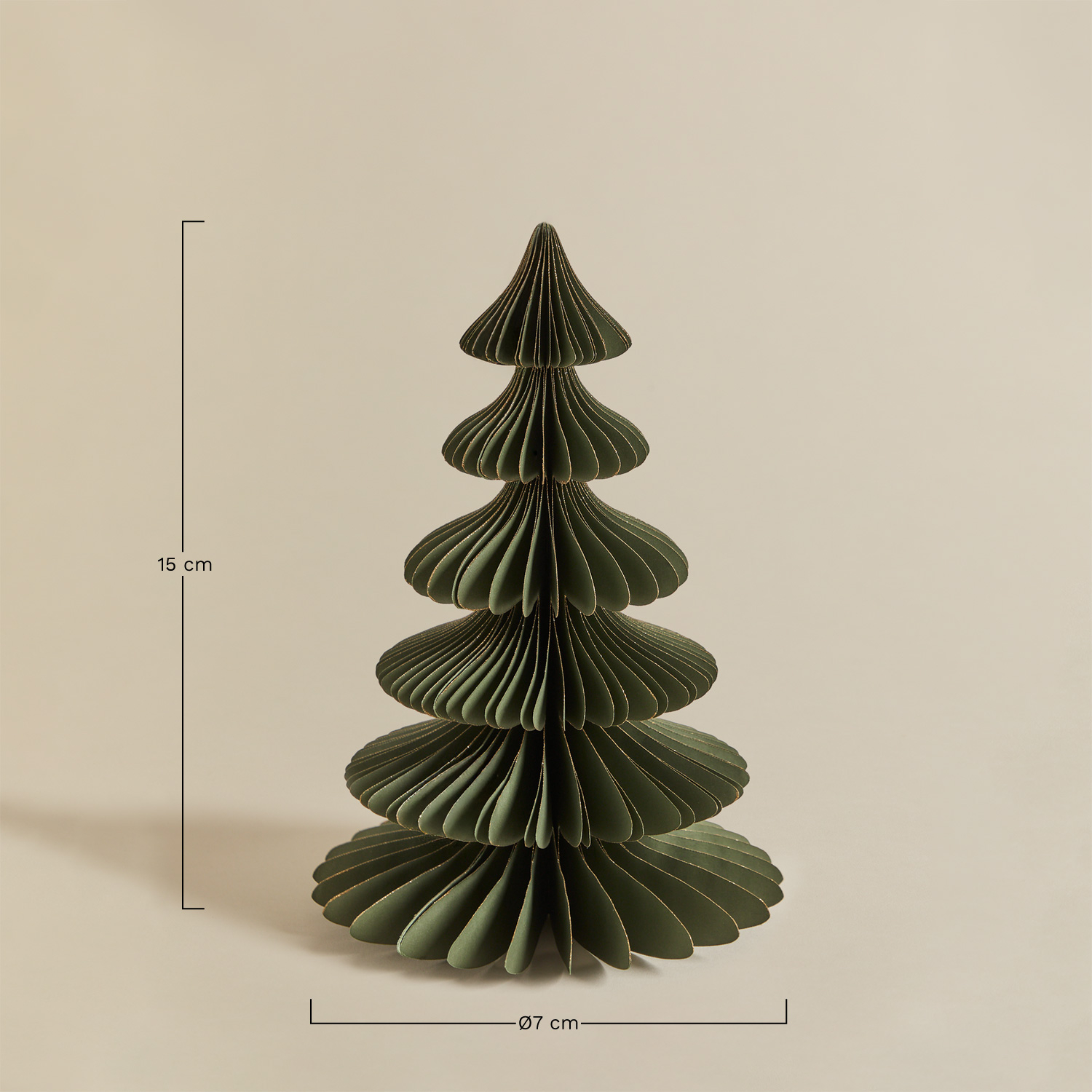 Pack of 2 Navira paper Christmas trees, medidas