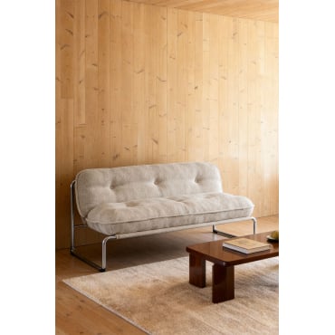 Matilda Upholstered 2-seater Sofa Natural Colors Bouclé - Sklum