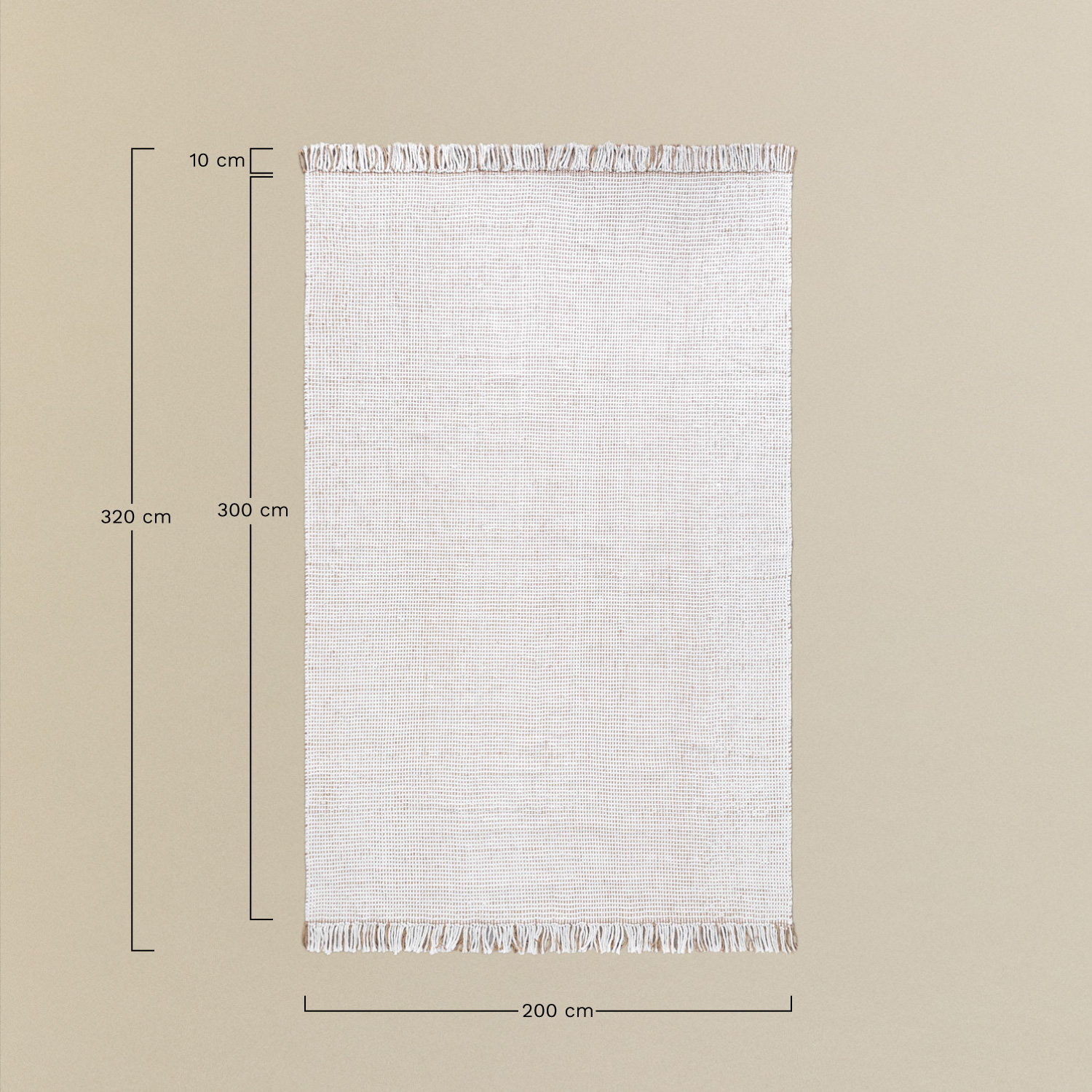 Outdoor Jute Rug (300x200 cm) Eilyn, medidas