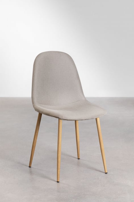 Glamm upholstered dining chair - Natural wood