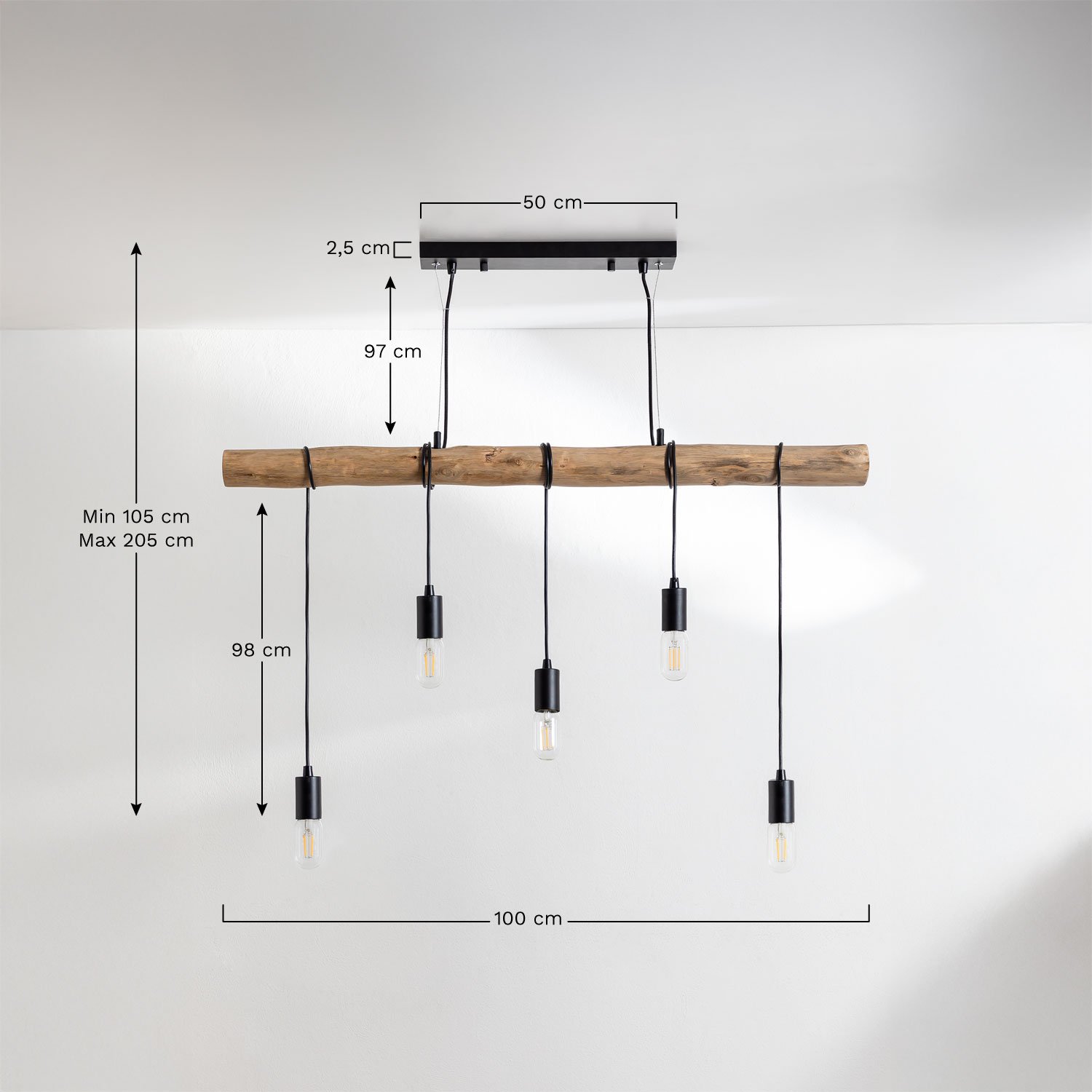 Silian ceiling lamp, medidas