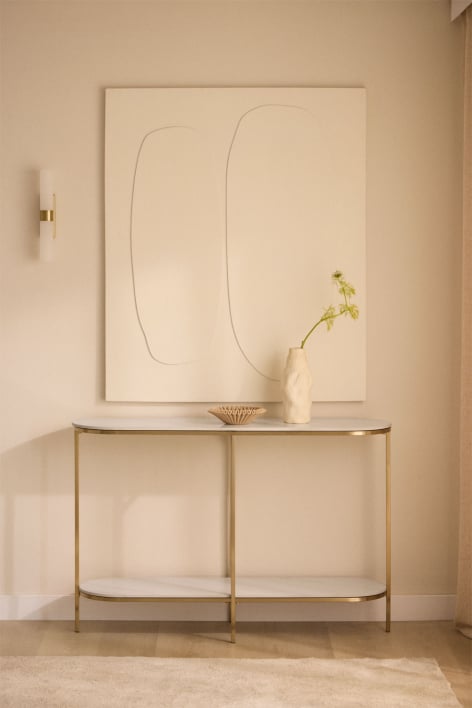 Dominik steel entryway console