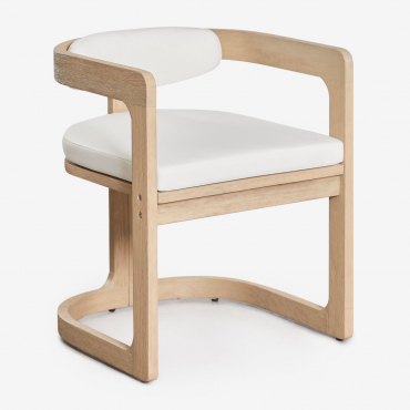 Selira Eucalyptus Wood Garden Chair Light Eucalyptus Brown - Sklum