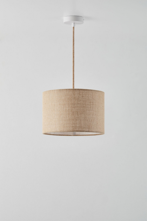 Arlina fabric pendant ceiling lamp - Natural - White