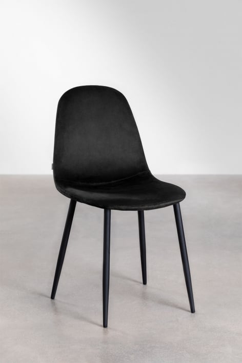 Pack of 4 Glamm dining chairs - BLACK