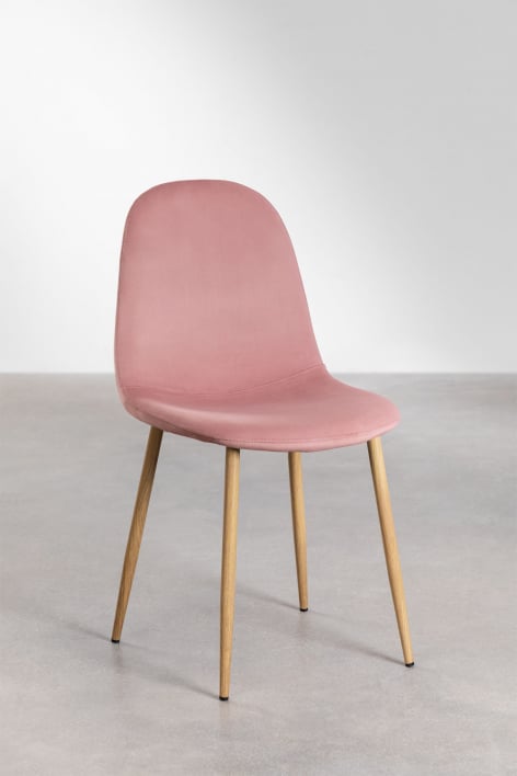 Pack of 4 Glamm dining chairs - Natural wood