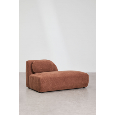 Right Chaise Module For Modular Sofa In Coquette Chenille Rust Brown Chenille - Sklum