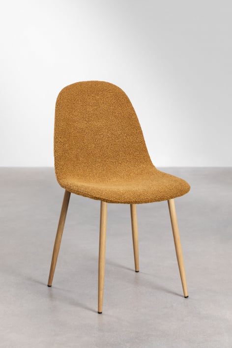 Glamm upholstered dining chair - Natural wood