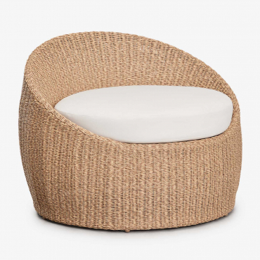 Clarnyx Synthetic Rattan Garden Armchair Natural - Sklum