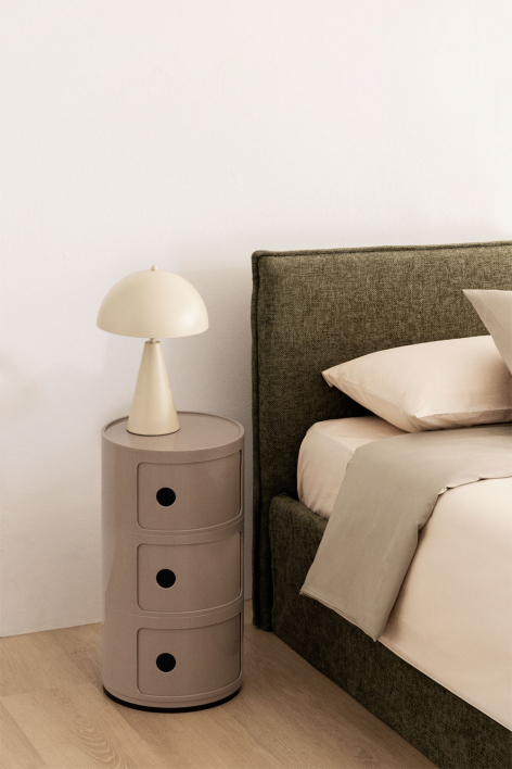 Round bedside table Ø30 cm with shelves Babel - Moka Brown