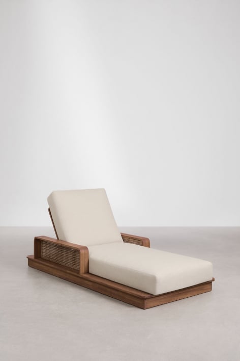 Pack of 2 loungers in Noira acacia wood