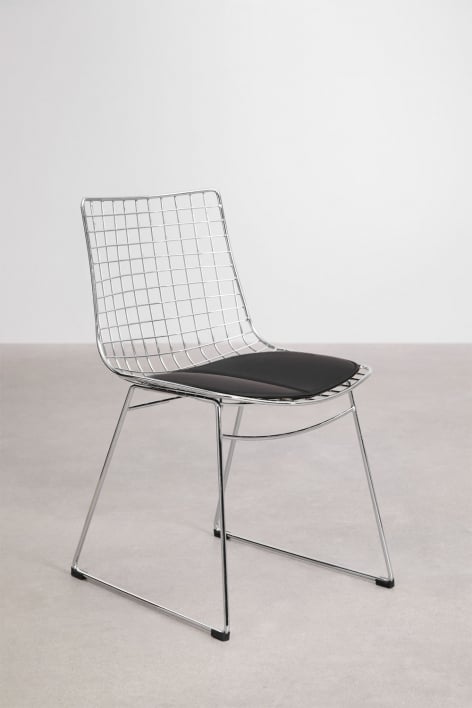 Pack of 4 Renee steel dining chairs - CHROME