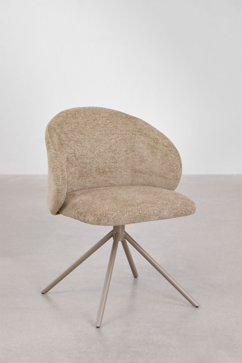 Gryon upholstered swivel dining chair