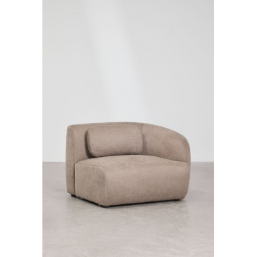Right Corner Module For Modular Sofa In Coquette Chenille Chenille Brown Wheat - Sklum