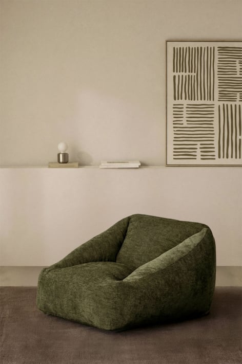 Thiago upholstered pouf armchair