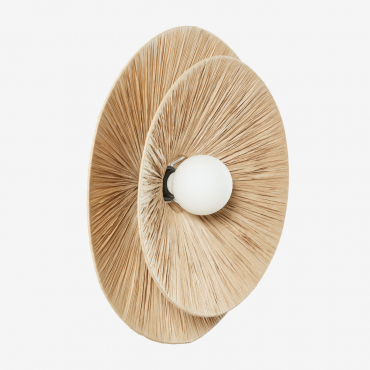 Aislin Raffia Wall Lamp Ø50 Cm Natural - Sklum