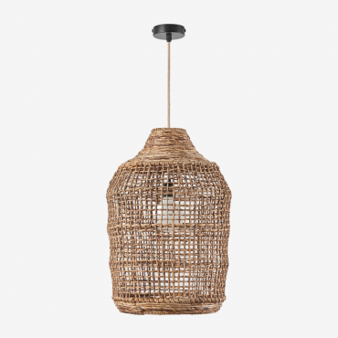 Arantxa Outdoor Ceiling Lamp Natural - Black & Ø38 Cm - ↑55 Cm Arantxa - Sklum