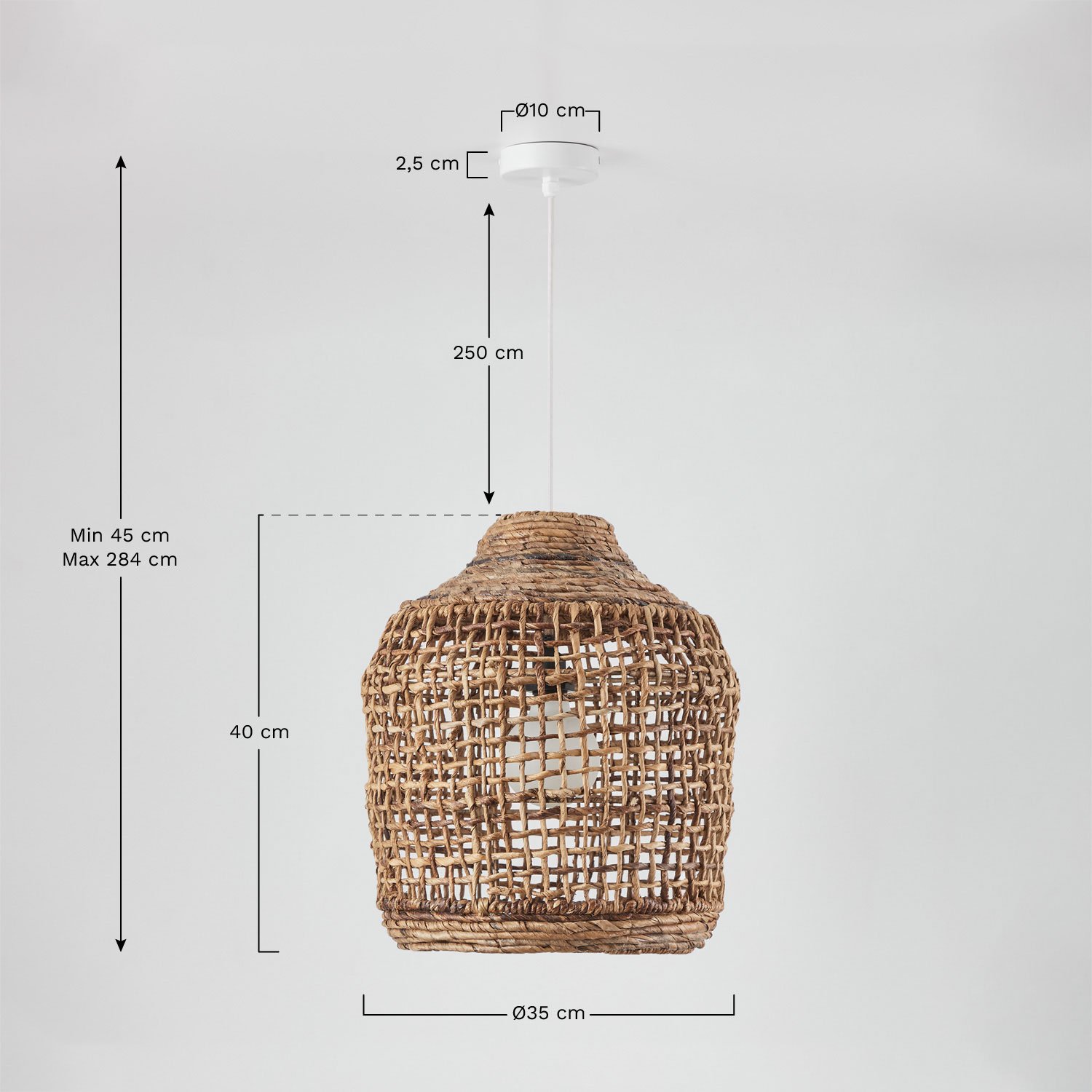 Arantxa outdoor ceiling lamp, medidas