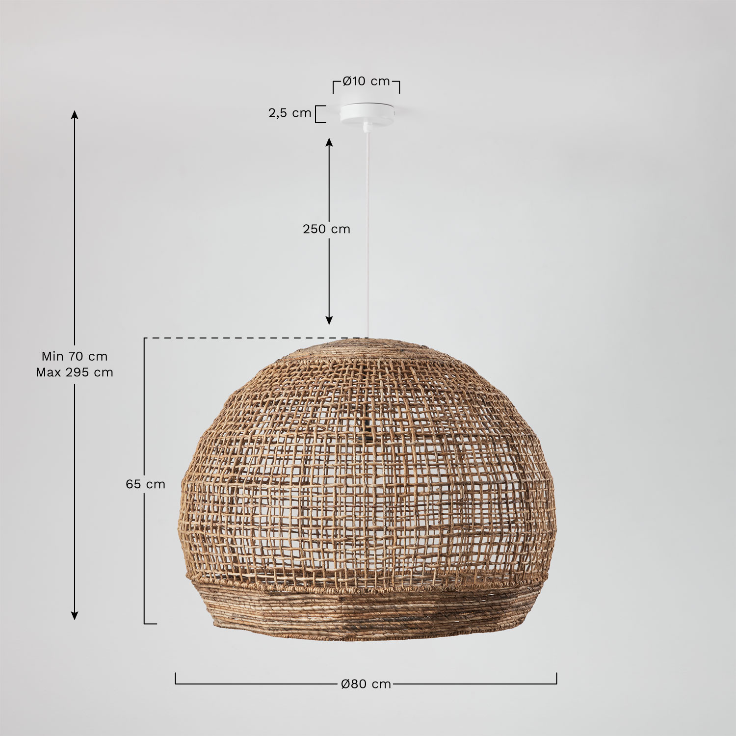 Udane pendant ceiling lamp, medidas