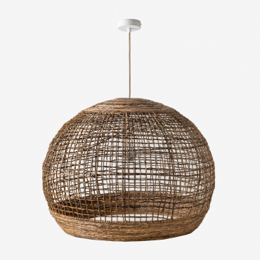 Udane Pendant Ceiling Lamp Natural - White & Ø80 Cm - ↑65 Cm Udane - Sklum