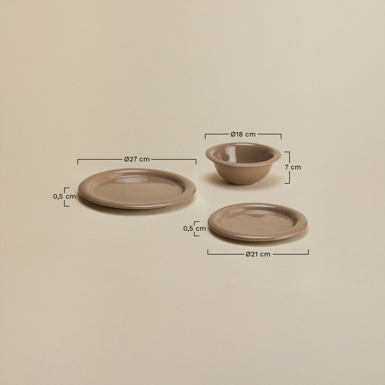 12-piece Rylvane new bone china dinnerware set, medidas