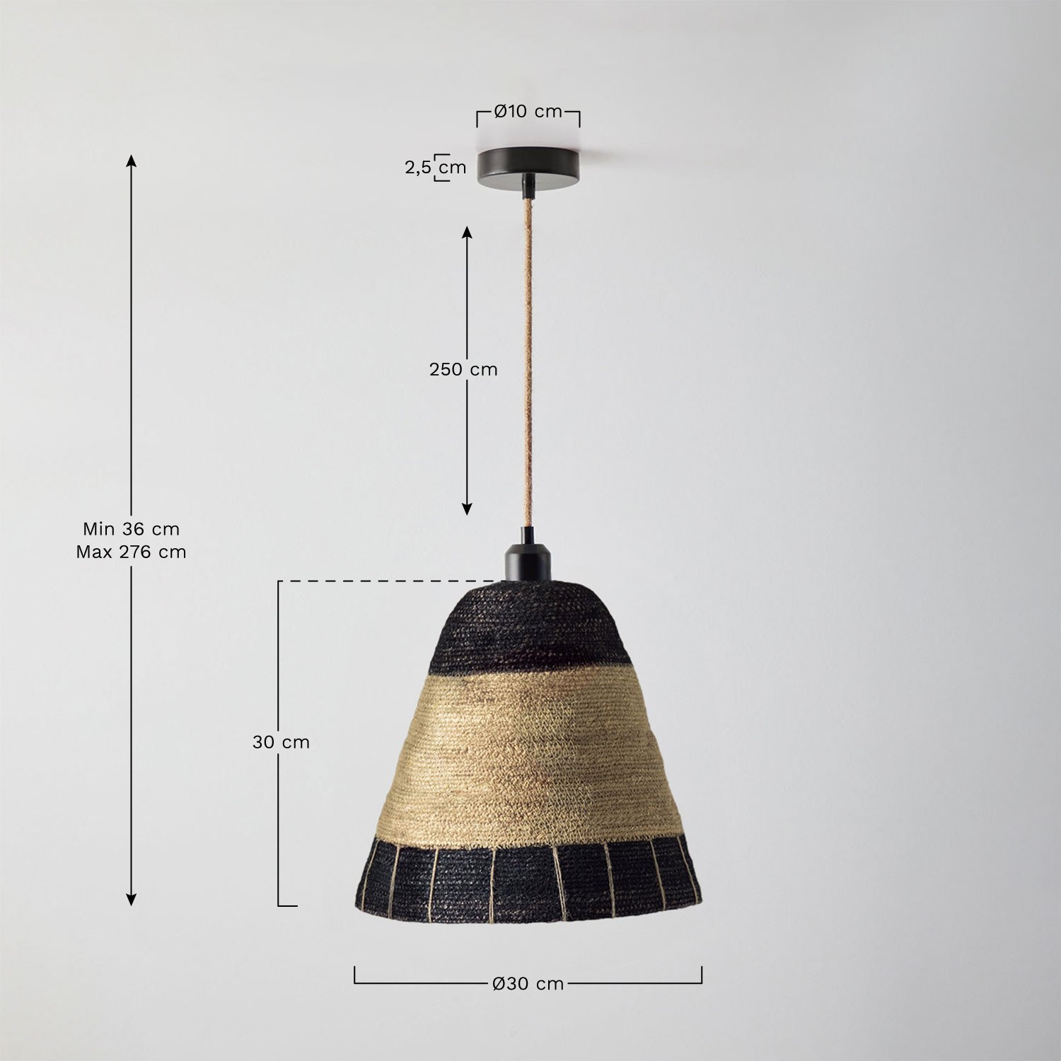 Carterio pendant ceiling lamp, medidas