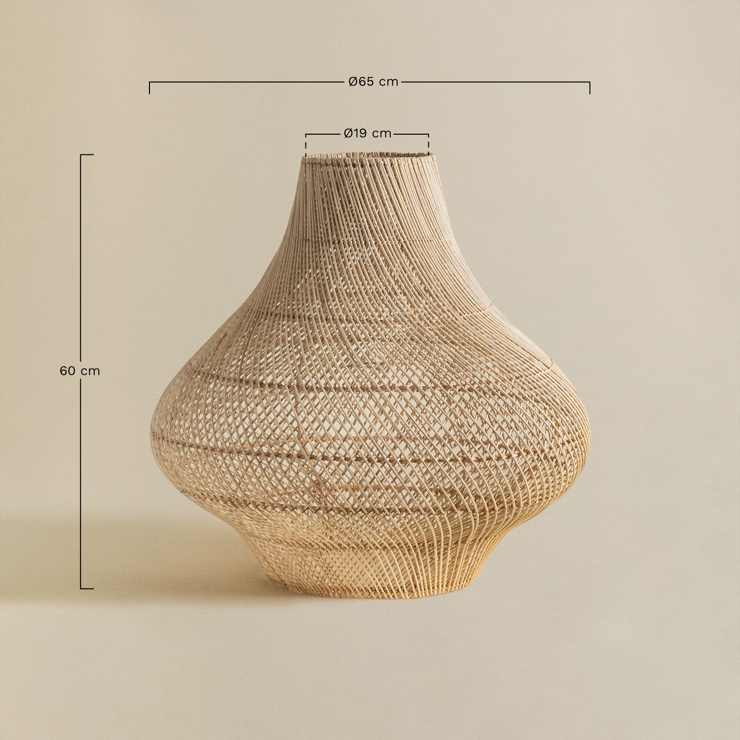 Magali rattan lamp shade, medidas
