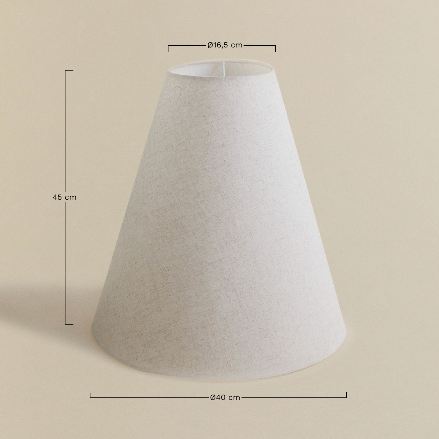 Garnet linen and cotton lampshade, medidas