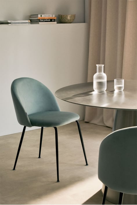 Kana Design velvet dining chair - Green Fir