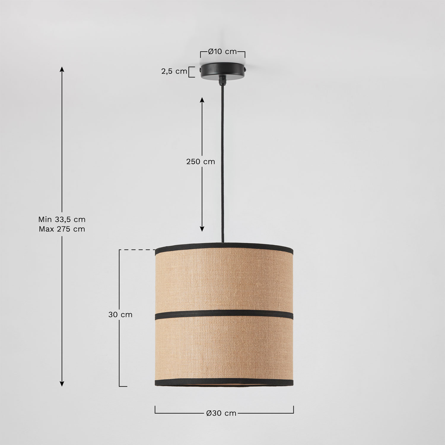 Olinda ceiling lamp, medidas
