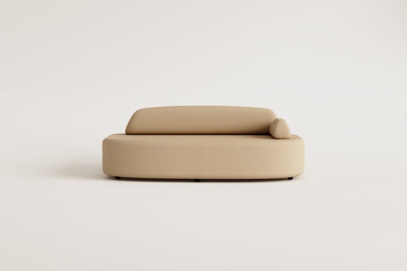 Right corner module with upholstered armrest Giorgia